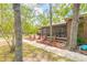 Lovely exterior view showcasing the home's charming front porch and mature trees at 98 Cypress Pond Rd, Port Orange, FL 32128