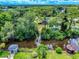 Picturesque waterfront view with lush trees and backyard gazebos at 108 Dee St, New Smyrna Beach, FL 32168