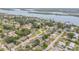 Overhead shot showcasing the home's proximity to waterways and neighborhood amenities at 125 Orange Ave, Edgewater, FL 32132