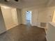This living room has laminate flooring at 1600 Big Tree Rd # L1, South Daytona, FL 32119