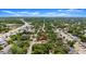 Areal shot showing the property with its proximity to shopping and dining in a lush, green neighborhood at 1718 Maryland Ave, Ormond Beach, FL 32174