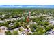 Areal shot showing the property in a lush, green neighborhood with mature trees at 1718 Maryland Ave, Ormond Beach, FL 32174
