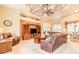 Living room featuring decorative ceilings and trim, large furnishings, and abundant natural light at 1734 Covendale Ln, Port Orange, FL 32128