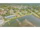 Scenic aerial view of waterfront homes with community amenities at 1905 S Riverside Dr, Edgewater, FL 32141