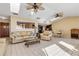 Open-concept living room with a view of the kitchen and dining area at 1905 S Riverside Dr, Edgewater, FL 32141