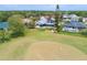 Aerial view of the property backing onto a golf course with mature trees and lush landscaping at 2005 Country Club Dr, Port Orange, FL 32128
