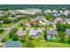 Beautiful aerial shot of a luxury home with a pool in a well-maintained, upscale community near an airfield at 2005 Country Club Dr, Port Orange, FL 32128