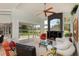 Bright and airy living room showcasing golf course views, comfortable seating, and modern, elegant décor at 2005 Country Club Dr, Port Orange, FL 32128