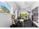 Well-lit home office with large windows offering scenic views and a functional workspace at 2005 Country Club Dr, Port Orange, FL 32128