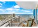 Inviting balcony with comfortable seating and panoramic ocean views at 2625 S Atlantic Ave # 18Nw, Daytona Beach, FL 32118