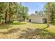 Expansive backyard with lush grass and mature trees providing shade at 2822 Brookline Ave, New Smyrna Beach, FL 32168