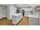 Modern kitchen featuring white cabinets, stainless steel appliances and a center island at 2822 Brookline Ave, New Smyrna Beach, FL 32168