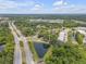Aerial view of the property featuring a pond at 2917 Crockett Pt, Sanford, FL 32773