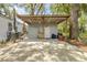 Patio with storage shed, adjacent to the main house at 2917 Crockett Pt, Sanford, FL 32773