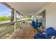 Covered front porch with comfortable seating and scenic neighborhood views at 2917 Crockett Pt, Sanford, FL 32773