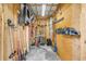 Organized storage shed interior with tools and gardening supplies at 2917 Crockett Pt, Sanford, FL 32773