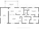 Detailed floor plan showcasing the layout of the living room, kitchen, bedrooms, bathrooms, and porch at 3048 Mango Tree Dr, Edgewater, FL 32141