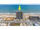 Aerial view of the oceanfront building showcasing the building on Daytona Beach Shores at 3425 S Atlantic Ave # 902, Daytona Beach, FL 32118