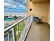 Balcony with ocean view and seating offering a relaxing outdoor space at 421 S Atlantic Ave # 407, New Smyrna Beach, FL 32169