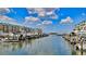 Picturesque view of a marina with boats docked in clear, calm waters at 4620 Riverwalk Village Ct # 7306, Ponce Inlet, FL 32127