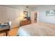 Inviting bedroom featuring ample storage, a ceiling fan and comfortable decor at 5300 S Atlantic Ave # 1-603, New Smyrna Beach, FL 32169