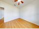 Bedroom featuring a ceiling fan and ample natural light, with views of the doorway at 534 Stowers Dr, New Smyrna Beach, FL 32168