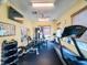 Community gym with cardio machines, weightlifting equipment, mirrors and natural light at 535 Coral Trace Blvd, Edgewater, FL 32132