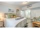 Bedroom with a comfortable bed, coastal decor, providing a tranquil retreat at 76 Heather Point Ct, New Smyrna Beach, FL 32169