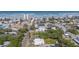Picturesque aerial view of a charming neighborhood near the ocean with mature trees and well-maintained homes in close proximity at 833 E 12Th Ave, New Smyrna Beach, FL 32169