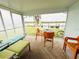 Relaxing screened in lanai with views of the water and comfortable outdoor seating at 84 Heather Point Ct, New Smyrna Beach, FL 32169