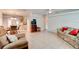 Spacious open-concept layout connecting the living area, dining, and kitchen at 130 N Gaines St, Oak Hill, FL 32759