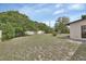 Spacious backyard features a large grassy area surrounded by lush greenery and a white fence at 1382 Coronet Dr, Deltona, FL 32725