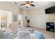 Spacious bedroom features two closets, ceiling fan and ensuite bathroom at 140 Limewood Pl # C, Ormond Beach, FL 32174