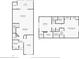 Layout of both the first and second floors including various rooms, closets, and features for the condo at 140 Limewood Pl # C, Ormond Beach, FL 32174