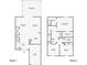 Detailed floor plan layout of the home's first and second floors including the screened patio at 1615 Primo Ct, Holly Hill, FL 32117