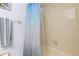 Clean bathroom featuring a tub with shower at 1723 Needle Palm Dr, Edgewater, FL 32132