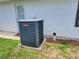 Exterior view of HVAC unit with a door and window in the background at 1941 Spruce Creek Lndg, Port Orange, FL 32128