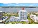 Aerial view of the condominium highlighting its surroundings and the ocean view at 2 Oceans West Blvd # 702, Daytona Beach, FL 32118