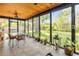Enclosed sunroom with tile floors, a dining table, and lots of natural light at 200 W Washington Ave, Deland, FL 32720