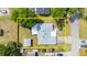 Birds eye view shows a well maintained house with outbuildings at 2325 Lime Tree Dr, Edgewater, FL 32141