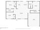 Floor plan showing layout of bedrooms, bathrooms, living room, kitchen and garage at 2529 Umbrella Tree Dr, Edgewater, FL 32141