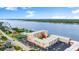 Waterfront condo aerial view, showcasing a serene setting and convenient parking at 2711 N Halifax Ave # 372, Daytona Beach, FL 32118