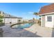Backyard pool, providing a private outdoor retreat with an area for lounging at 2900 S Peninsula Dr, Daytona Beach, FL 32118
