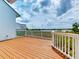 Beautiful deck featuring wood flooring and white railings, perfect for enjoying scenic water views at 2950 Sunset Dr, New Smyrna Beach, FL 32168