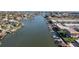 Panoramic view of the serene waterfront location with boat docks for easy access to the water at 315 N Causeway # 2060, New Smyrna Beach, FL 32169