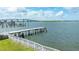 Picturesque waterfront view of a private dock extending into the calm waterway at 3326 S Peninsula Dr, Port Orange, FL 32127