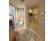 The bathroom features a toilet and tiled shower with a built in bench at 38 Cedar Dunes Dr, New Smyrna Beach, FL 32169