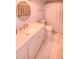 Bright bathroom featuring a vanity sink, mirrored medicine cabinet, and a full tub and shower at 4435 S Atlantic Ave # 416, Port Orange, FL 32127