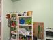 Shelving unit featuring storage of common household goods at 511 Mount Olympus Blvd, New Smyrna Beach, FL 32168