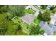 Aerial view of the home featuring its landscaping, roof, fenced yard and the surrounding neighborhood at 5935 Shady Creek Ln, Port Orange, FL 32128
